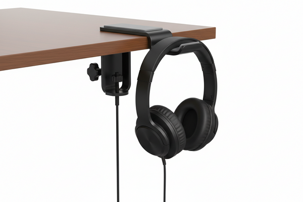 Workzen™ Under-Desk Headphone Hook (Clamp Style)